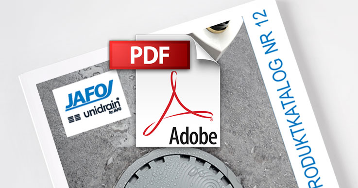 Bild på övre del av JAFO-katalog och en PDF-symbol